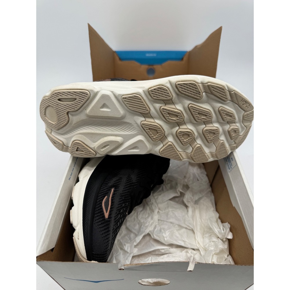 Hoka Clifton 9 Running Shoes - Breathable Mesh, Lightweight, Rose Gold Accents - Picture 3 of 9
